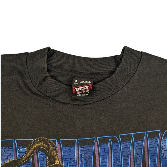 Vintage Memphis Blues 90s Jazz Tennessee Black Single Stich Shirt Size Medium - Picture 5 of 6